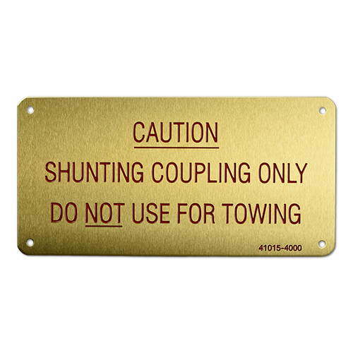 Brass Tow Nameplate